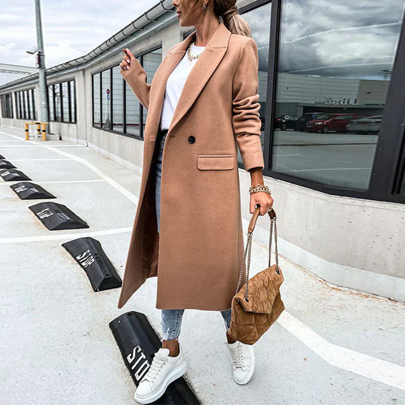Lune London | Longer Women's Coat with Button Placket