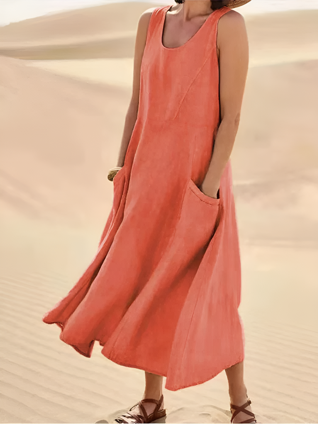 Lune London | Women's Linen Maxi Dress with Pockets