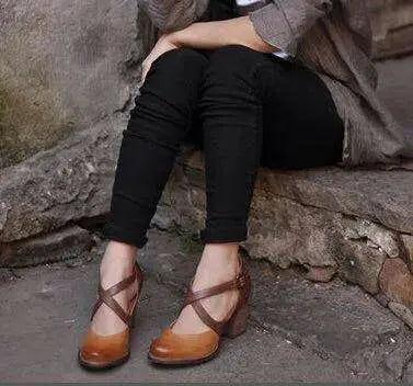 Lune London | Light Brown Summer Leather High Heels