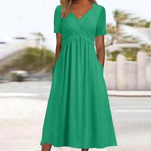 Lune London | Elegant Midi Dress with Belly Coverage