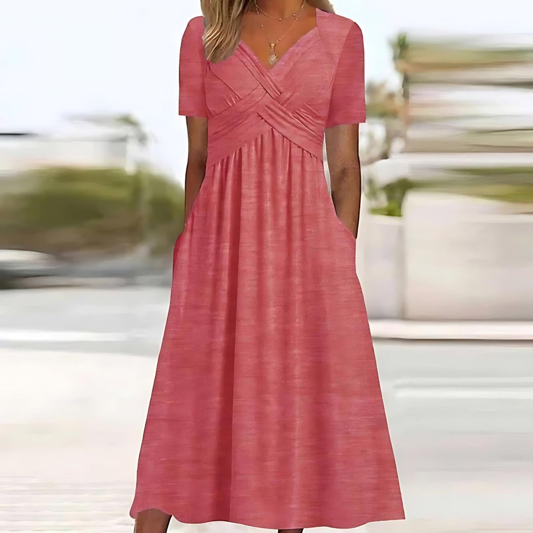 Lune London | Elegant Midi Dress with Belly Coverage