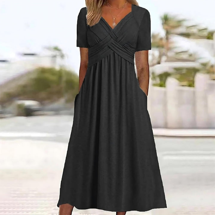 Lune London | Elegant Midi Dress with Belly Coverage