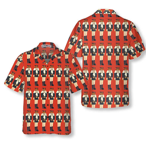 Lune London | Seamless Christmas Nutcracker Print Hawaiian Shirt, fun Christmas shirt, Christmas gift