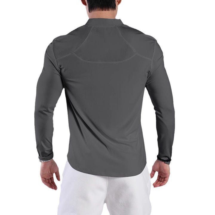 Men's Long Sleeve Sports Top with Half-Zip and Breathable Material Lune London