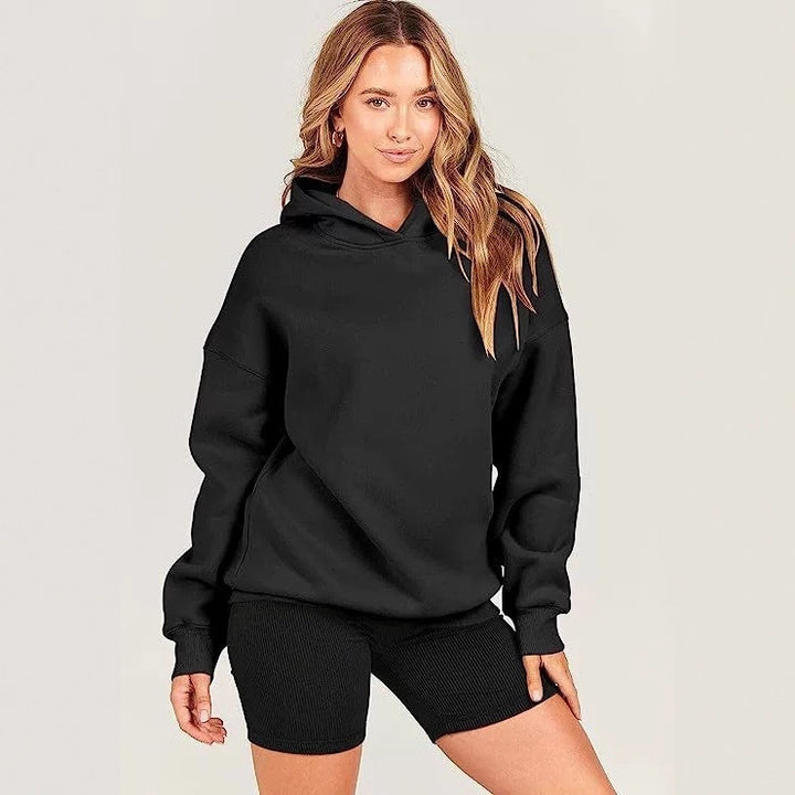 Ladies Oversized Hooded Sweatshirt Sporty Lune London