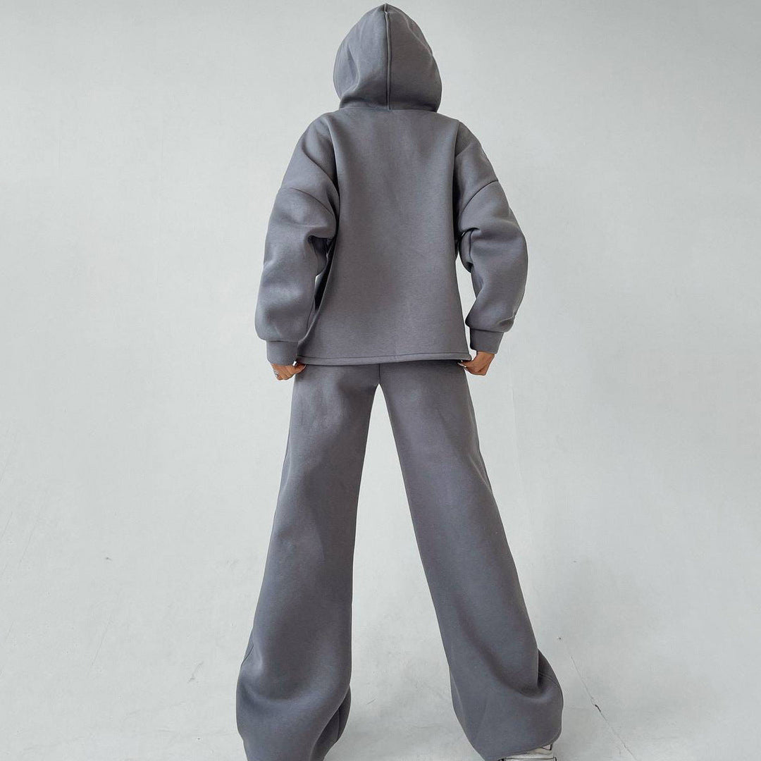 Lune London | Women's Casual Oversized Hoodie and Wide Leg Pants Set