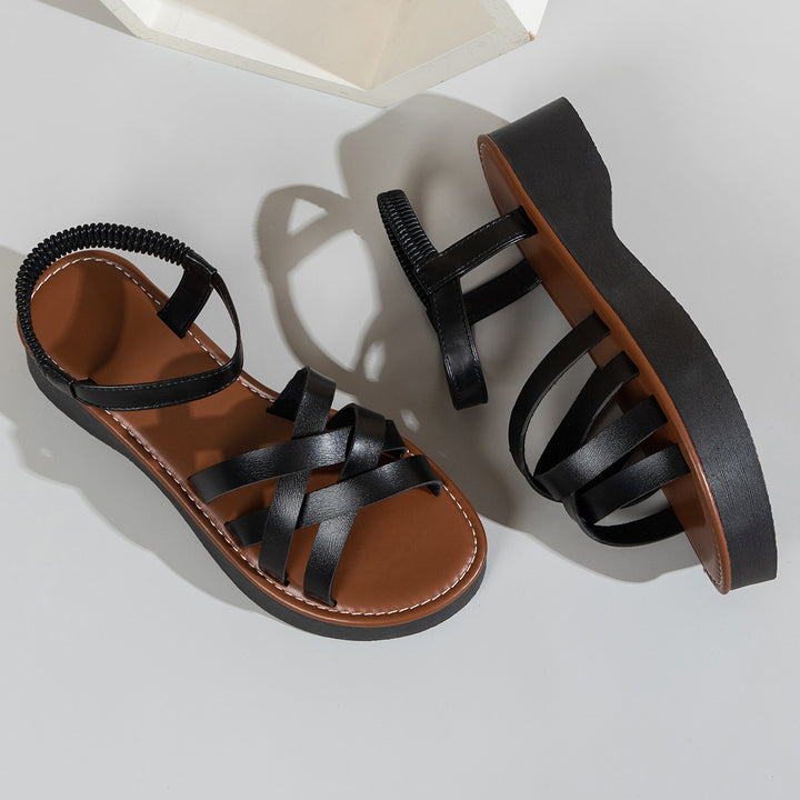 Fashion platform sandals for women with adjustable straps Lune London