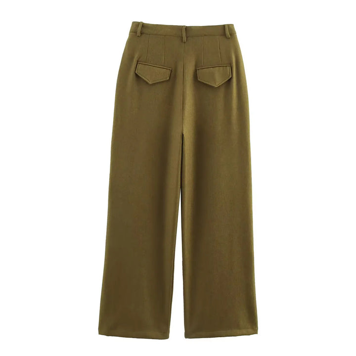 Elegant Palazzo Pants for Women with Pleats and High Waist Lune London