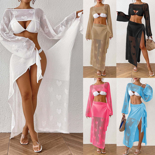 Ladies Open Knit Beach Cover-up Lune London
