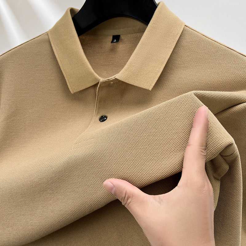 Long sleeve polo shirt for men in breathable functional material Lune London