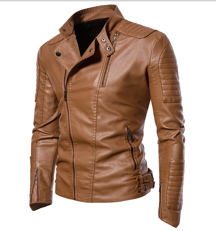 Men's motorcycle jacket with a modern design featuring sturdy zip pockets Lune London