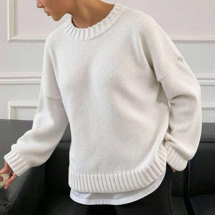 Women's casual oversized knit sweaters with round neck Lune London
