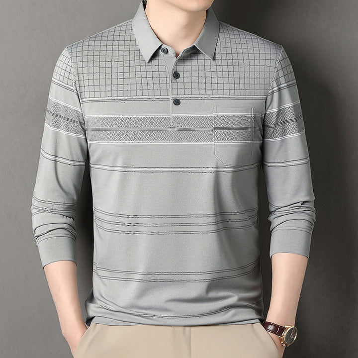 Comfortable polo shirt for men with textured design and elegant details Lune London