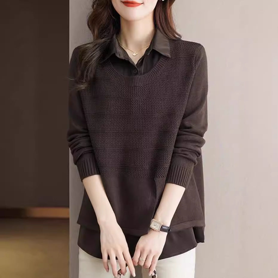 Layered fashion pullover for women with Lune London structure