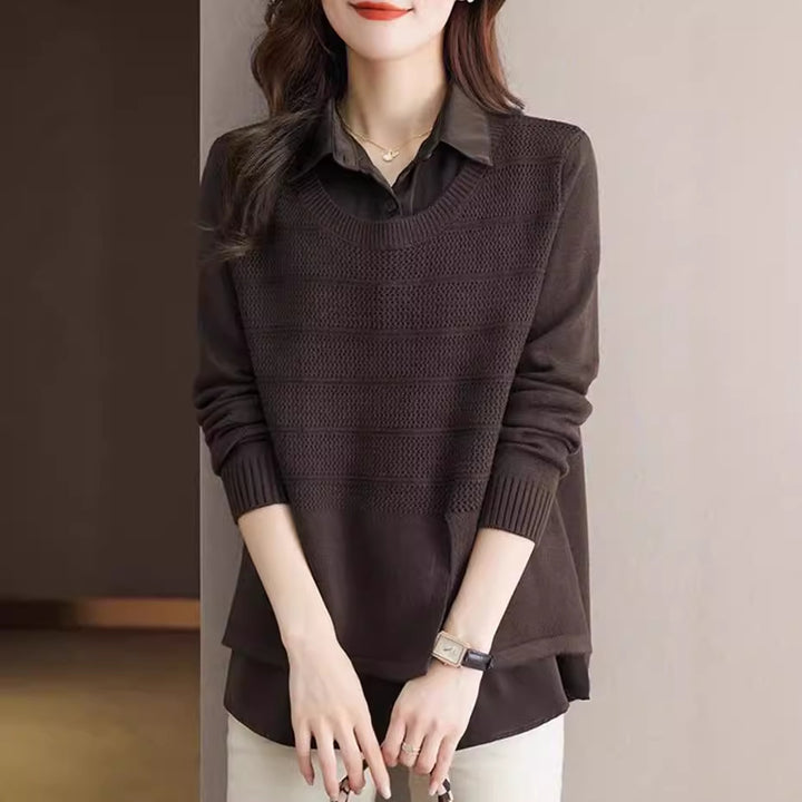 Layered fashion pullover for women with Lune London structure