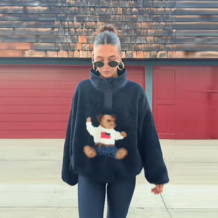 Pull moelleux pour femmes avec motif animal unique Chic & Stil
