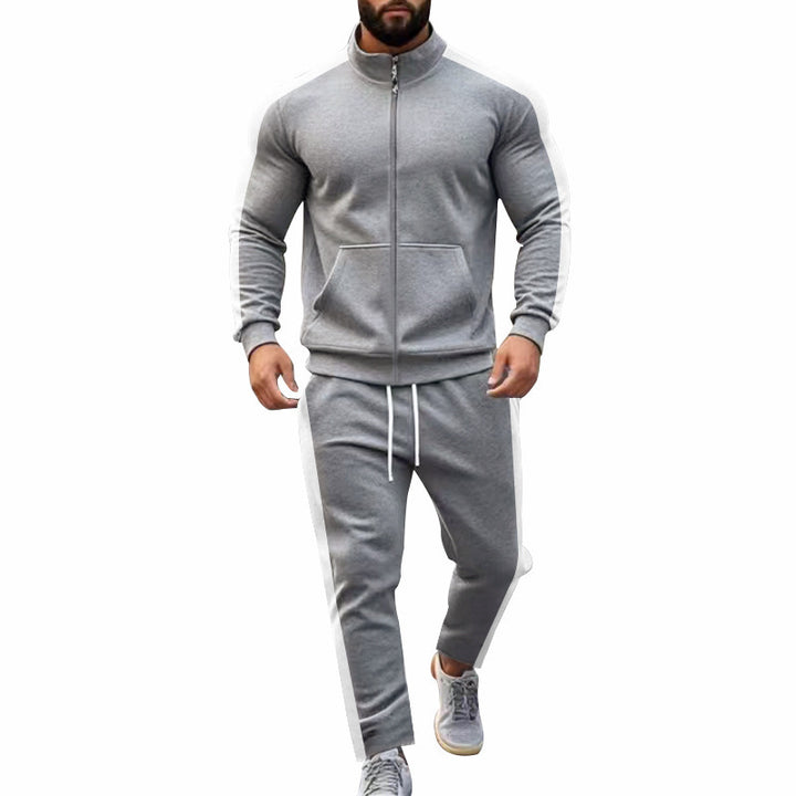 Sport leisure suit for men with high collar and practical zip pockets Lune London
