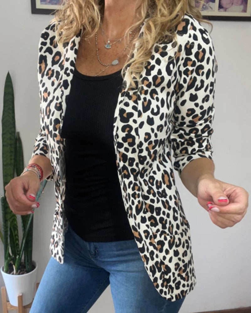 Lune London animal print women's blazer