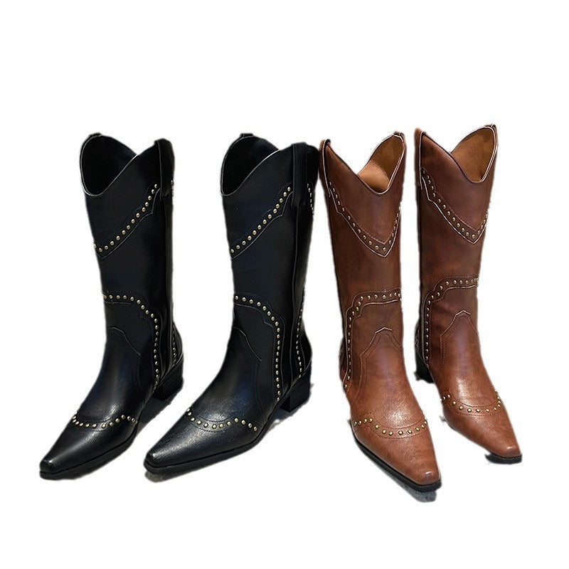 Ladies' ankle boots with stud decorations Lune London
