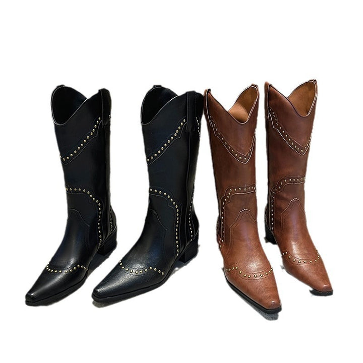 Ladies' ankle boots with stud decorations Lune London