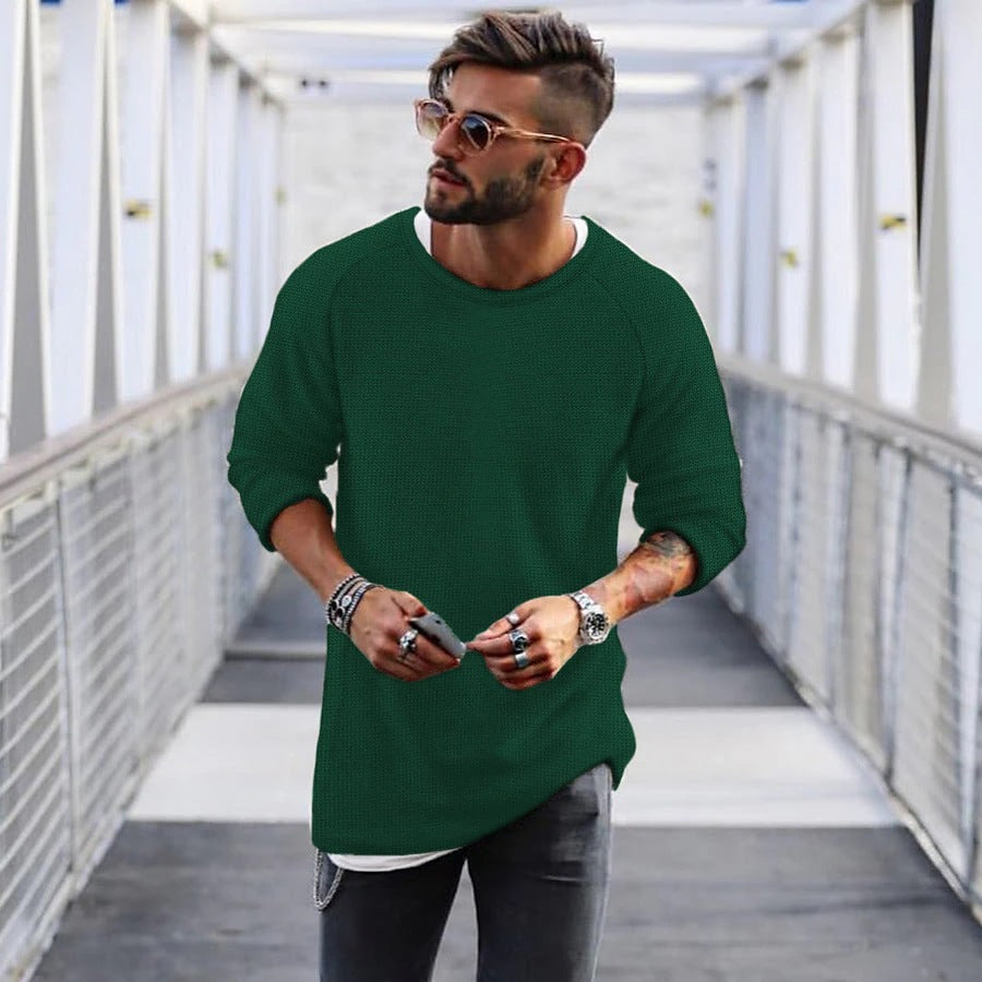 Casual men's sweater with an innovative knitted pattern Lune London