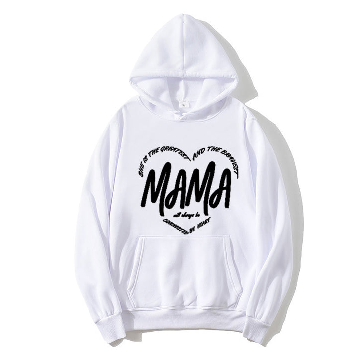 Women's hoodie with creative mama slogan Chic & Style