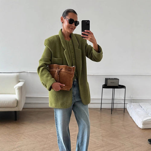 Lune London oversized casual blazer for women made of high-quality material