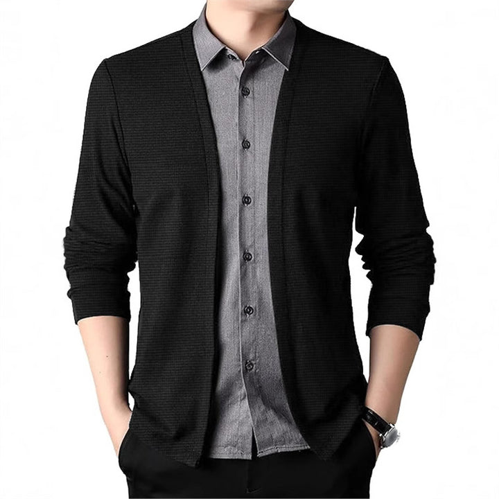 Structured open-edged cardigan for men Lune London