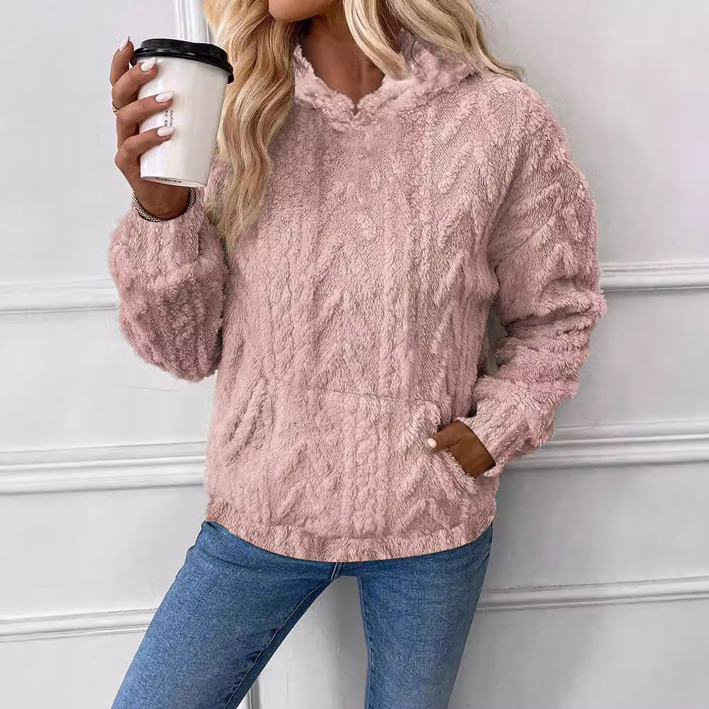 Women's hoodie made from soft material with integrated kangaroo pockets Lune London