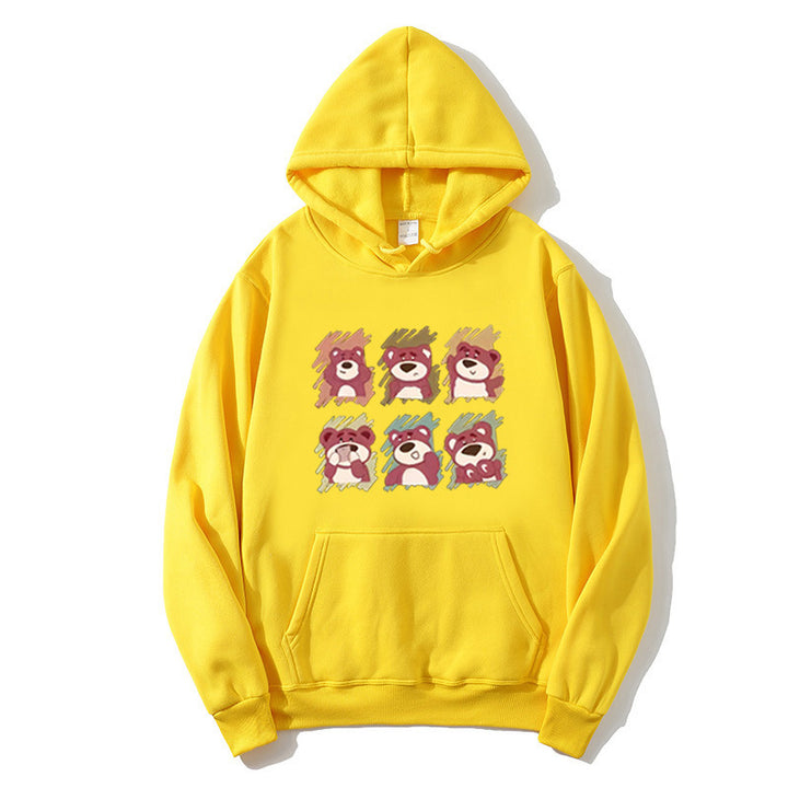 Women's Hooded Sweatshirt with Animal Cartoon Design Chic & Stil