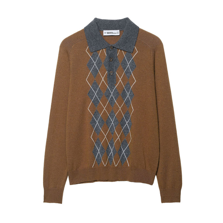 Blouse for women with a modern argyle pattern and a comfortable fit Lune London