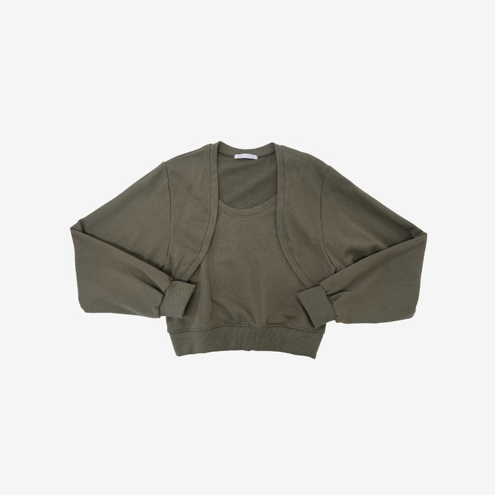 Veste sweat cropped pour femmes avec manches douces Chic & Stil