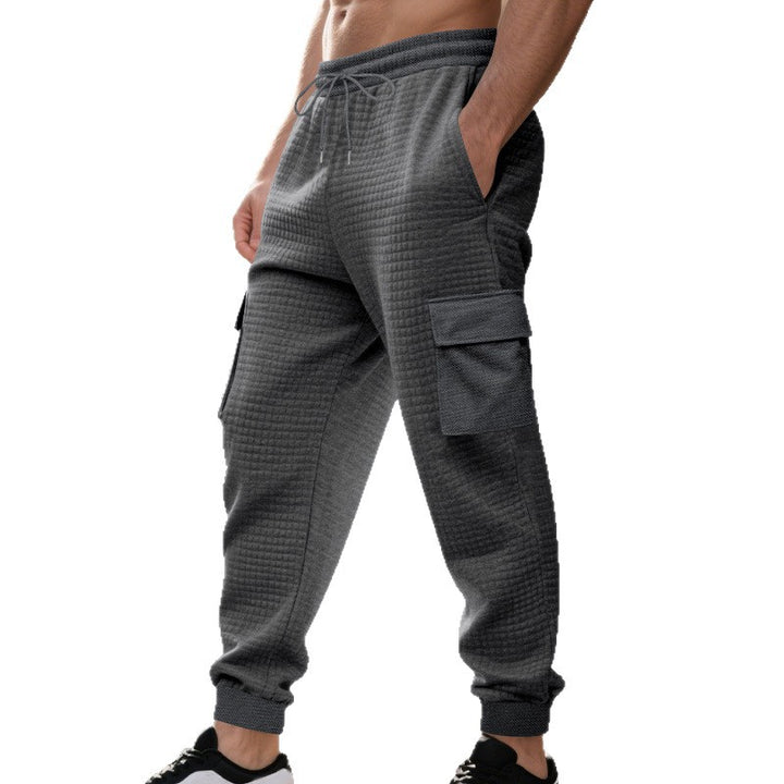 Men's cargo jogger pants with elastic waistband and practical side pockets Lune London
