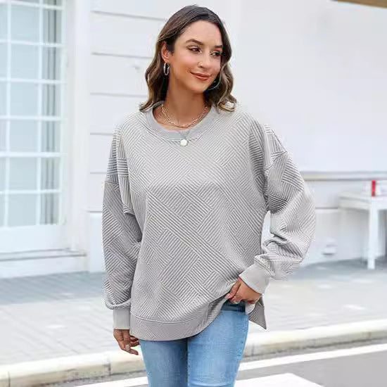 Women's Oversized Sweatshirt with Textured Design Moon London