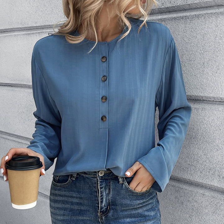 Women's Casual Shirt with Button Detail and Long Sleeves Lune London