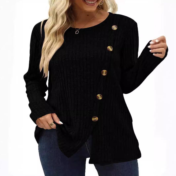 Knitted sweater for women with button details Lune London