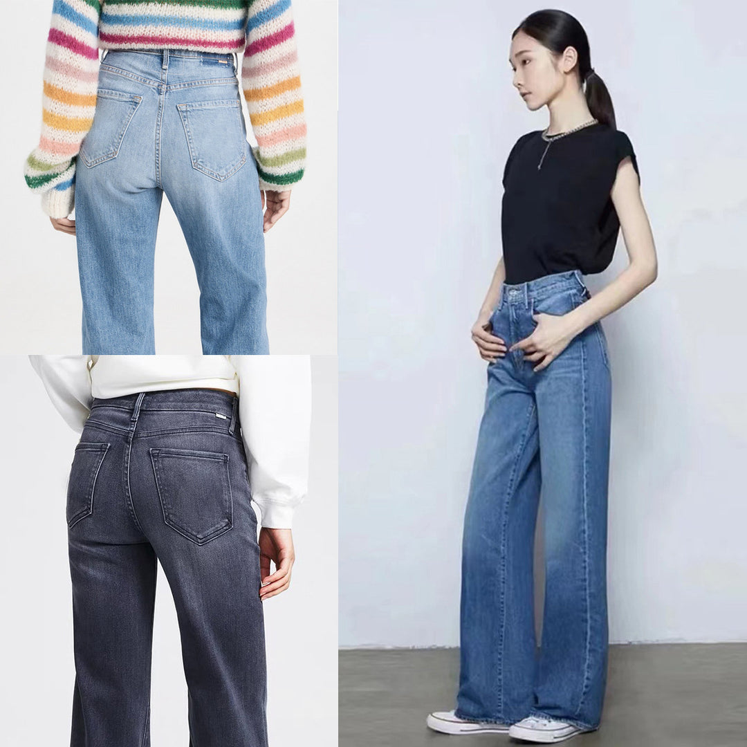 Loose high-waisted jeans for women with a vintage look and gentle washes Lune London