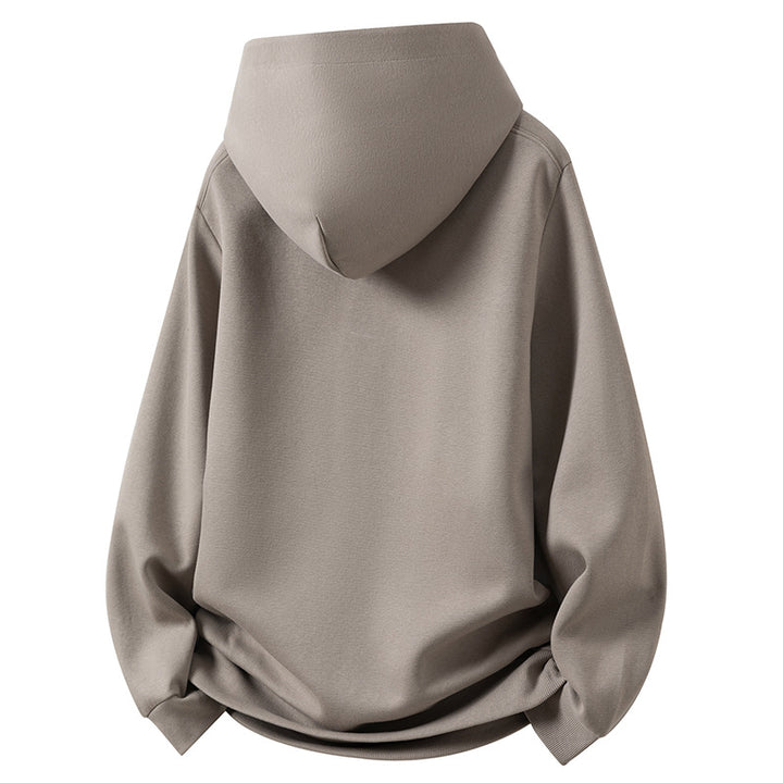 Men's hoodie sweatshirt with button placket and kangaroo pocket Lune London
