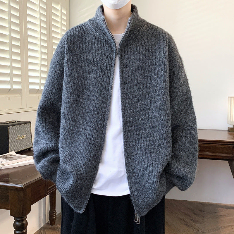 Chic and cozy zippered cardigan for ladies with high zipper Lune London