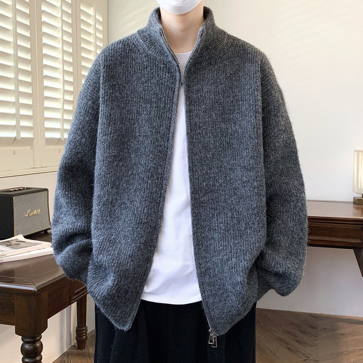 Chic and cozy zippered cardigan for ladies with high zipper Lune London