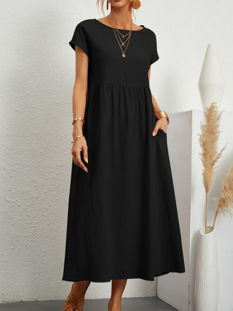 Women’s Midi Dress with Casual Cut and Side Pockets Lune London