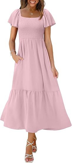 Maxi dress for women with thin straps and voluminous ruffles Lune London