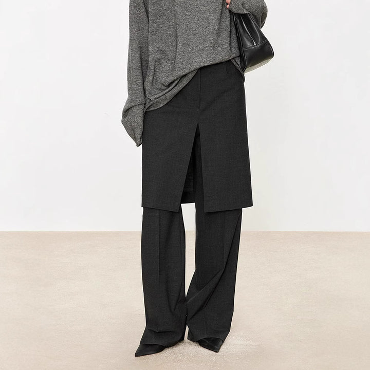 Pantalons de costume larges élégants pour femmes avec design innovant Chic & Stil