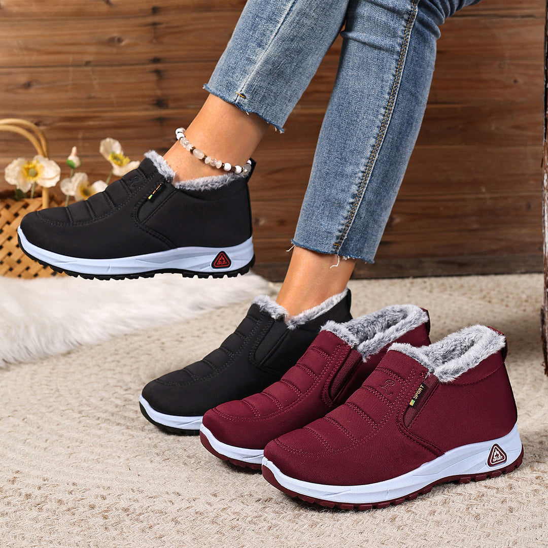 Lune London | Women's Winter Slip-On Sneakers Warm Lining & Non-Slip Sole Plus Sizes