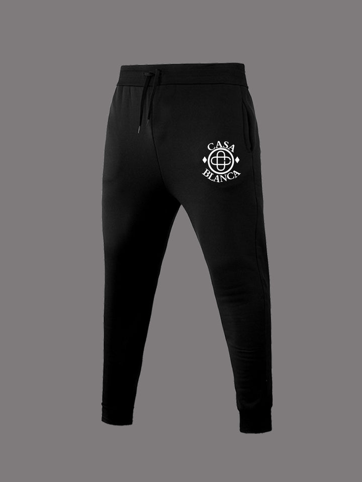 Elegant sports pants for women with decorative logo Lune London