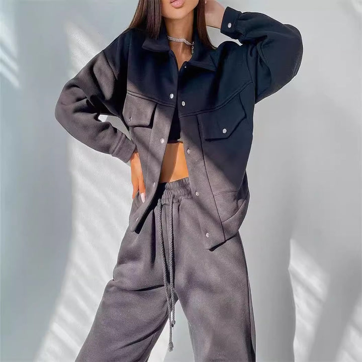 Casual set for women in sweatshirt and jogger pants Lune London