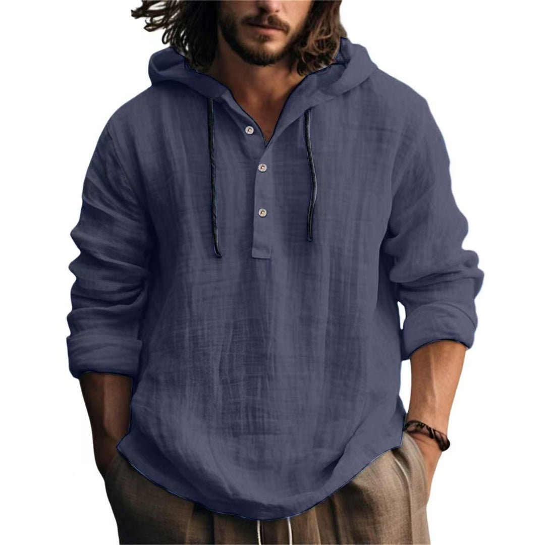 Men's casual linen hoodie from Lune London