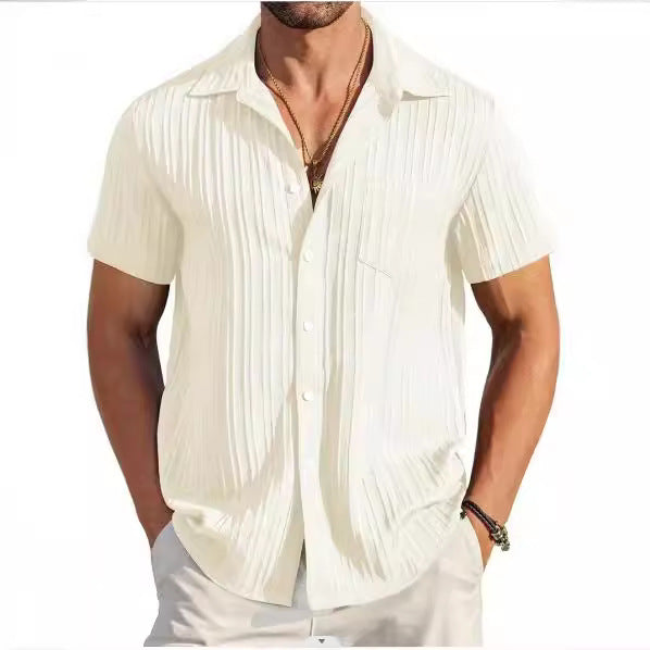 Structured short sleeve beach shirt for men Lune London