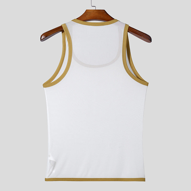 Unisex sports tank top in breathable material and chic racerback design