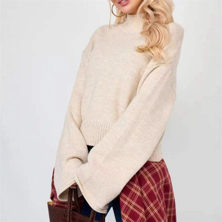 Knit pullover for women with a relaxed fit and voluminous sleeves Lune London